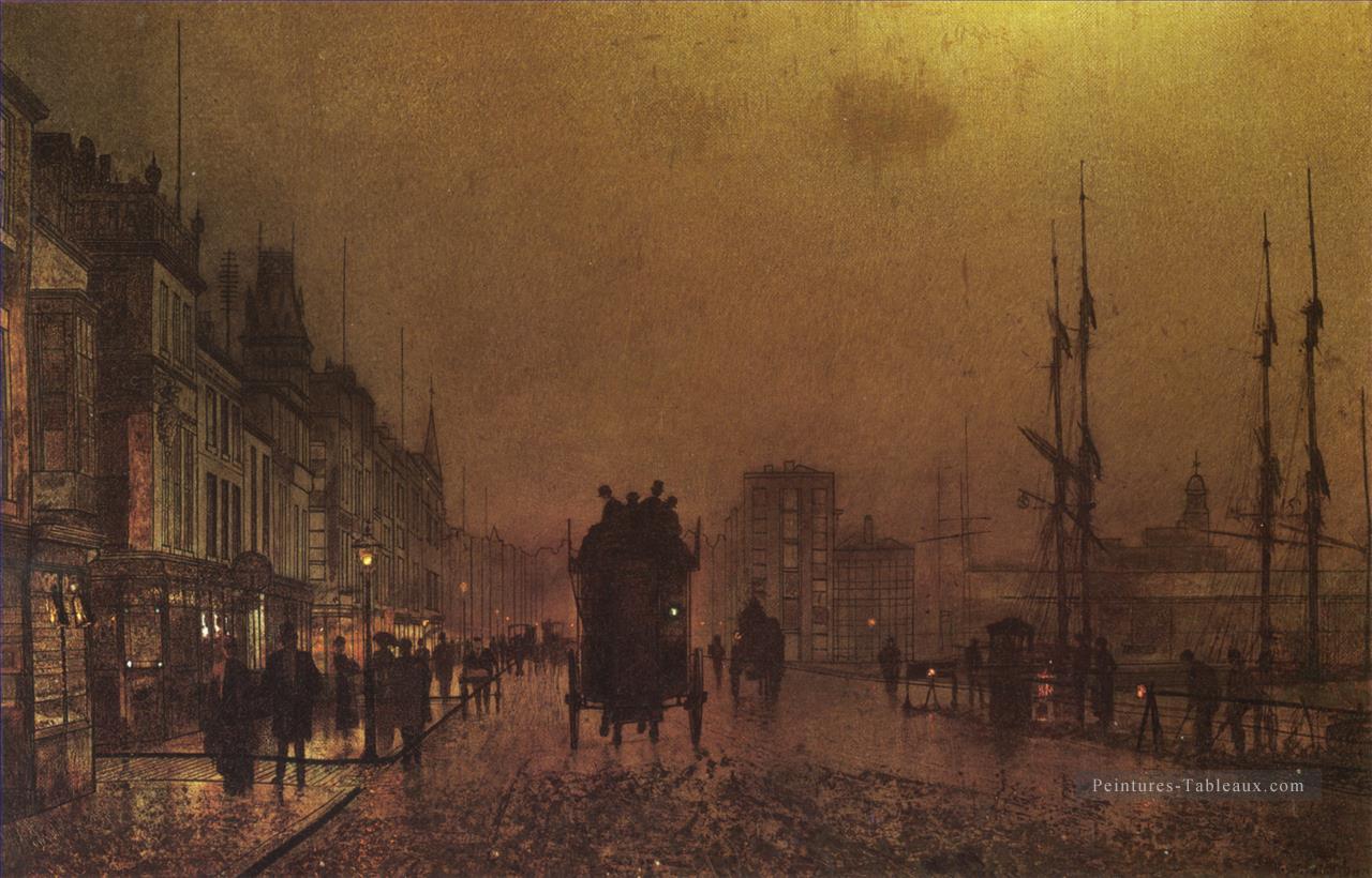 Docks de Glasgow Paysage de la ville John Atkinson Grimshaw Peintures à l'huile